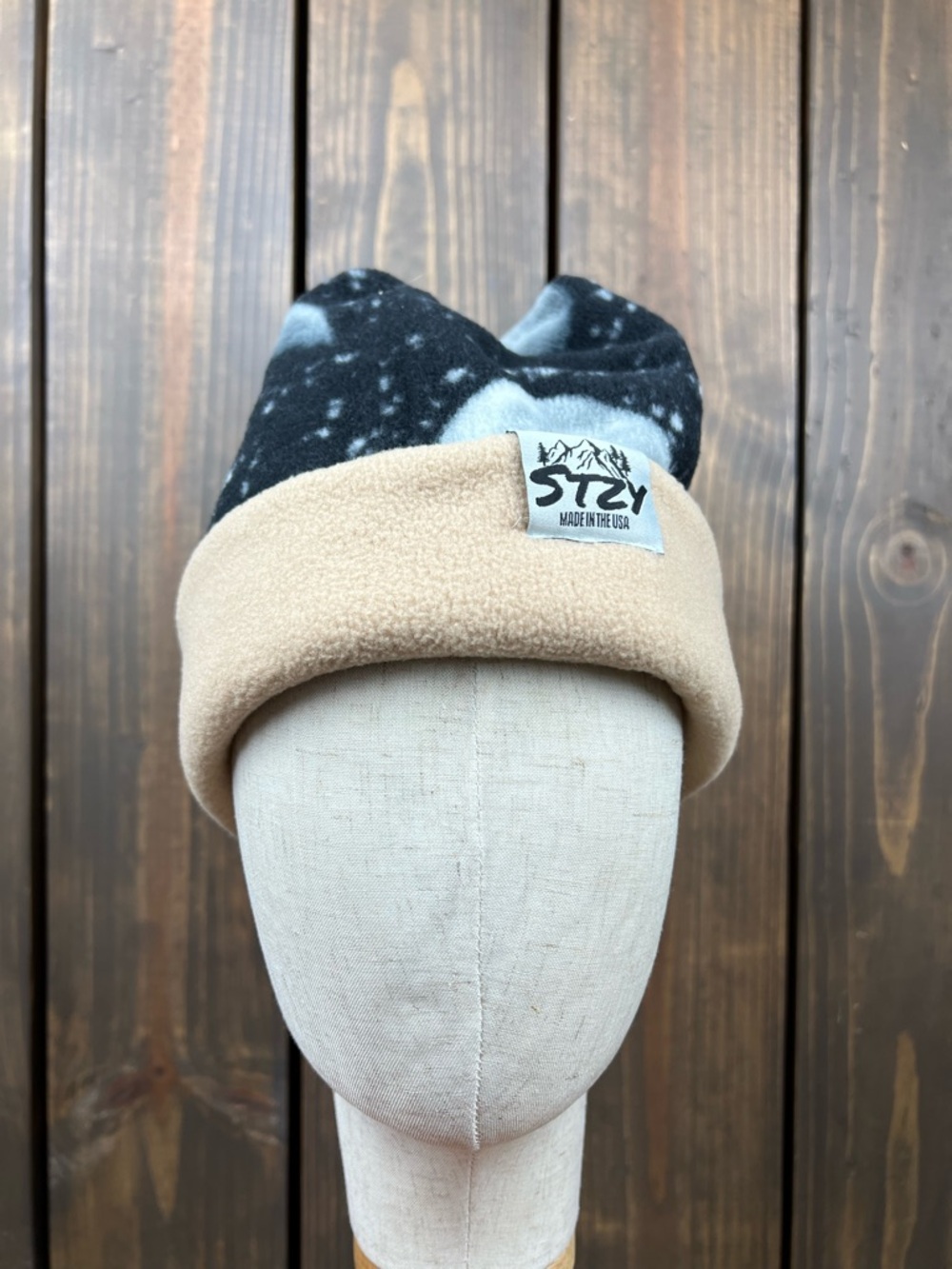 Custom STZY 4 point reversible beanie